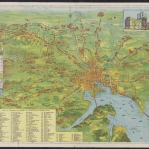 Vintage Baltimore Railway Map – 1910