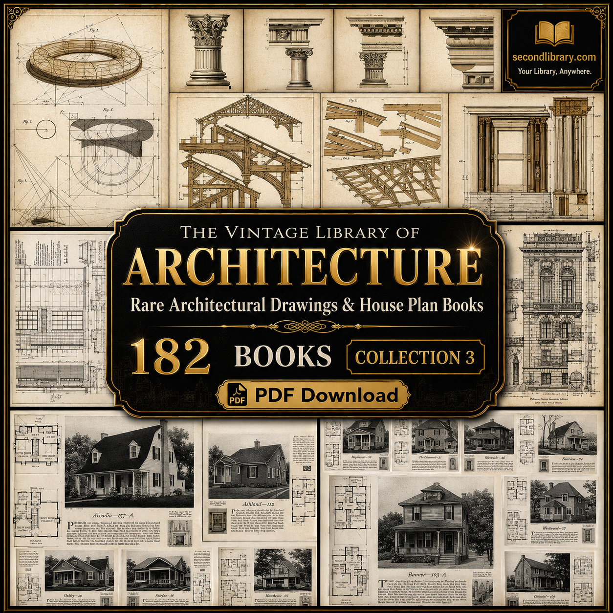 182 Rare Architecture Books PDF Library – Building Design, Construction & Historic Plans