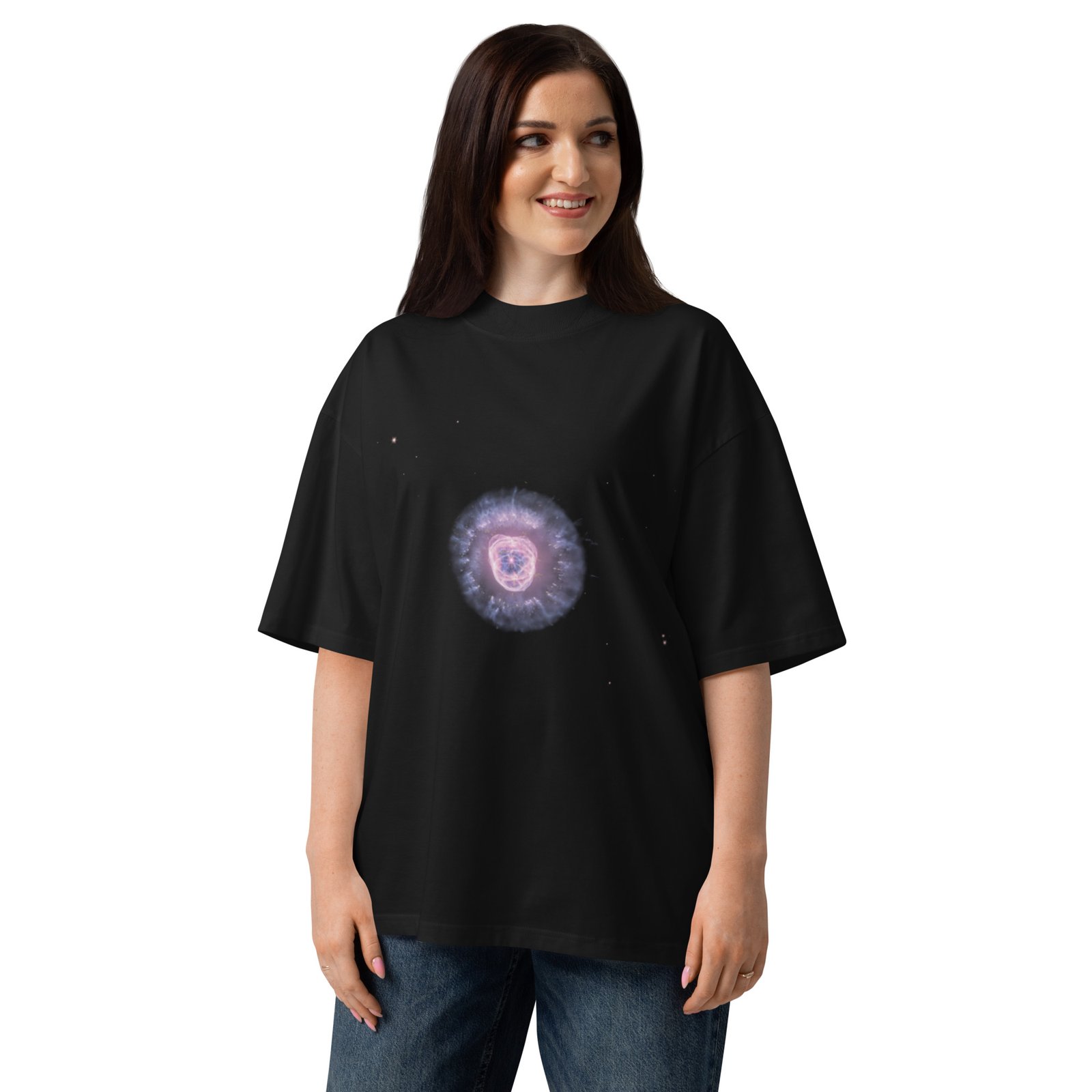 Lion Nebula Roars in Webb’s Sights | Unisex organic oversized high neck t-shirt - Image 6