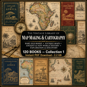 120 Rare Old Books on Map Making & Cartography Antique Maps Ancient New World History Exploration Discovery Collection | Size 2.2 GB